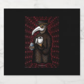 Funny Plague Doctor mit Toilettenpapier Bierflaschenetikett (Einzelnes Label)