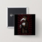 Funny Plague Doctor mit Toilettenpapier Button (Vorne & Hinten)