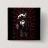 Funny Plague Doctor mit Toilettenpapier Button (Vorderseite)