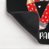 Funny Plaid Heart Love Para Life Valentine Day Chr Mousepad (Ecke)