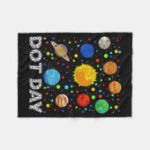 Funny Planets Polka Dot Happy Dot Day Art Student  Fleecedecke (Vorderseite (Horizontal))