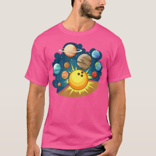 Funny Planets Skittles Bowling für Bowler T-Shirt