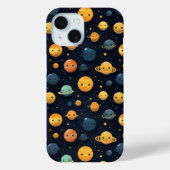 Funny Planets Space Pattern Case-Mate iPhone Hülle (Rückseite)