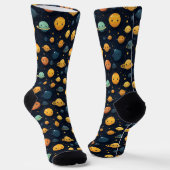 Funny Planets Space Pattern Socken (Gewinkelt)