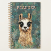 Funny Planner mit Neugierigem Llama Planer (Vorderseite)