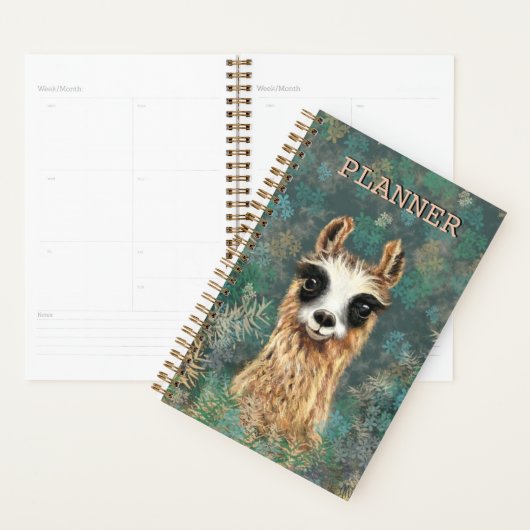 Funny Planner mit Neugierigem Llama Planer (Anzeige)