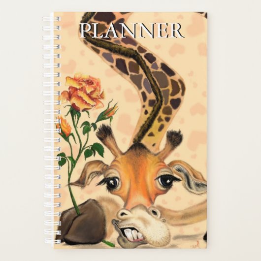 Funny Planner mit Romantischer Giraffe Gentleman Planer (Vorderseite)