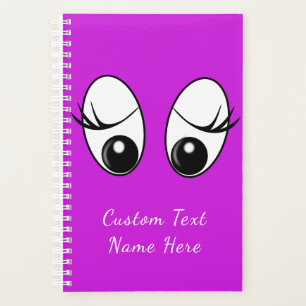 Funny Planner Neugierige Augen Custom Text and Col Planer
