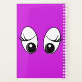 Funny Planner Neugierige Augen Custom Text and Col Planer (Rückseite)