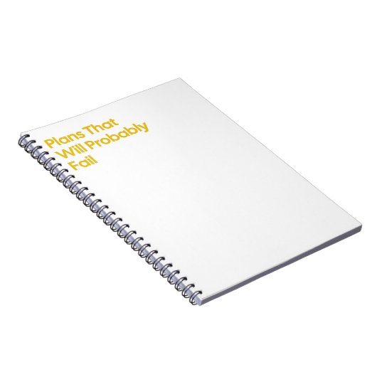 Funny "Plans That Versag" Notebook Notizblock (Rechte Seite)