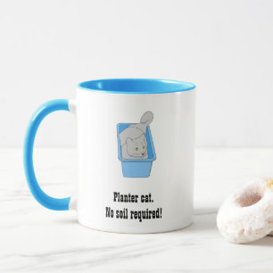 Funny Planter Cat Tasse, Vorlage Tasse