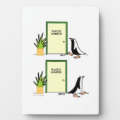 Funny Plastic Chirurg Cartoon Niedlich Pinguin Fotoplatte (Vorderseite)