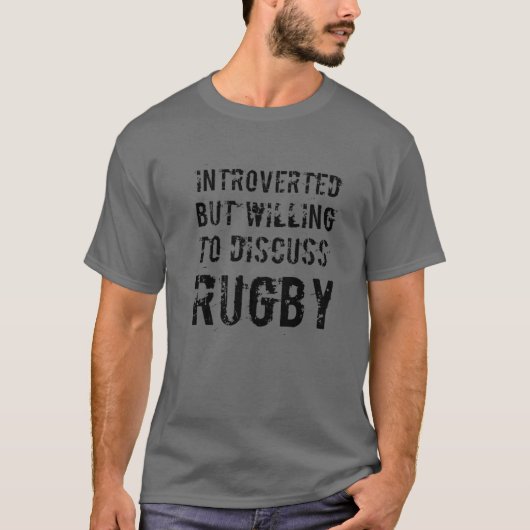 Funny Play Rugby Tough Rugby Player stellte ein T-Shirt (Vorderseite)