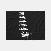 Funny Player Evolution Theory Badminton Fleecedecke (Vorderseite (Horizontal))