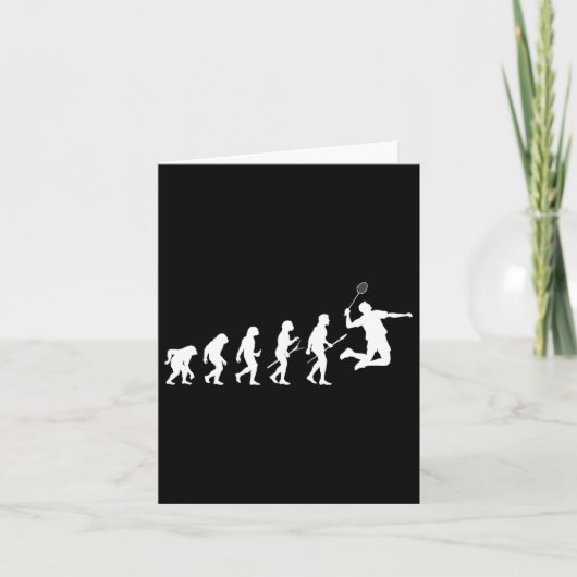 Funny Player Evolution Theory Badminton Karte (Vorderseite)