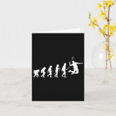 Funny Player Evolution Theory Badminton Karte (Gelbe Blume)