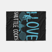 Funny Player Liebe Badminton Joke I Liebe Shuttle Fleecedecke (Vorderseite (Horizontal))