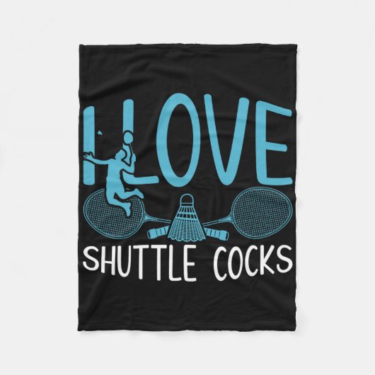 Funny Player Liebe Badminton Joke I Liebe Shuttle Fleecedecke (Vorderseite)