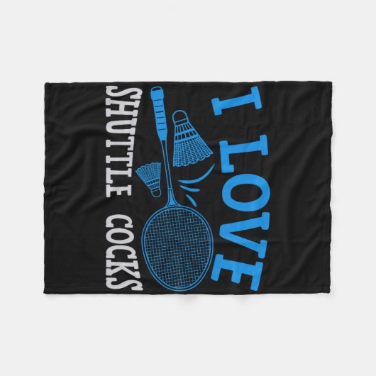 Funny Player Liebe Badminton Joke I Liebe Shuttle Fleecedecke (Vorderseite (Horizontal))