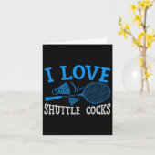 Funny Player Liebe Badminton Joke I Liebe Shuttle Karte (Gelbe Blume)