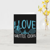 Funny Player Liebe Badminton Joke I Liebe Shuttle  Karte (Gelbe Blume)