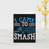 Funny Player Liebe Badminton Joke Ich kam zu Smash Karte (Gelbe Blume)