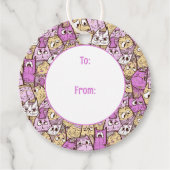 Funny Playful Cats Geschenkanhänger (Vorderseite)