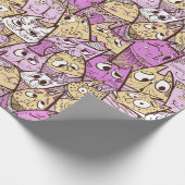 Funny Playful Cats Geschenkpapier (Ecke)