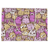 Funny Playful Cats Große Geschenktüte (Rückseite)
