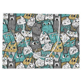 Funny Playful Cats Große Geschenktüte (Rückseite)