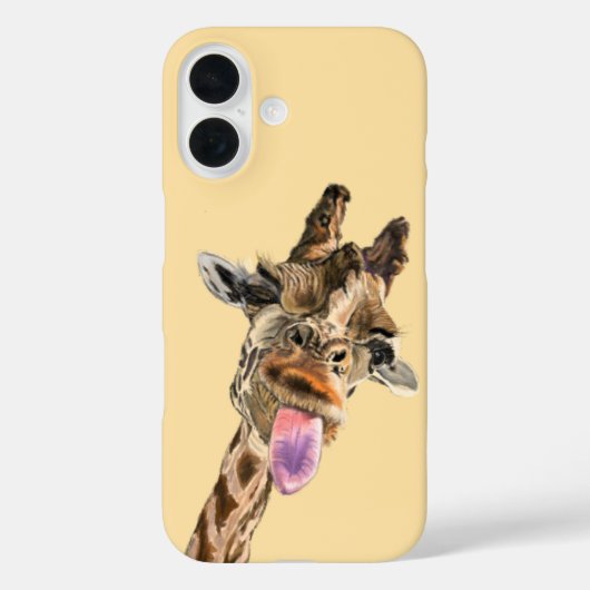 Funny Playful Giraffe iPhone Case (Rückseite)