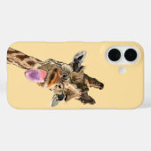 Funny Playful Giraffe iPhone Case (Rückseite (Horizontal))
