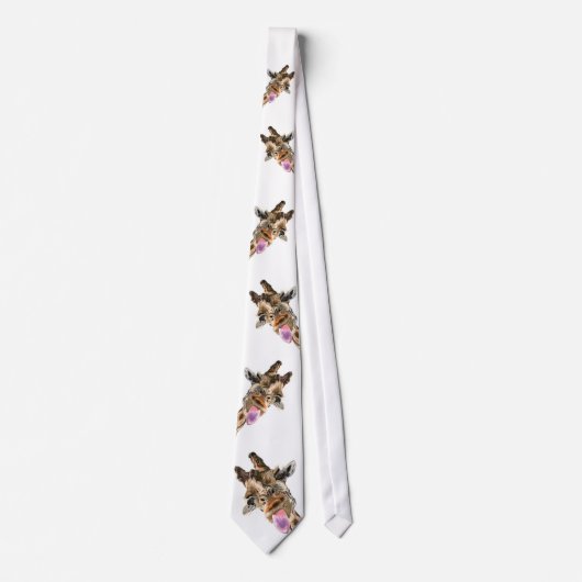 Funny Playful Giraffe Neck Tie - Happy Krawatte (Vorderseite)