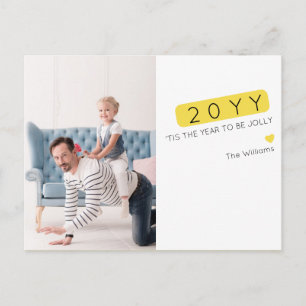 Funny Playful New Year wünscht Foto Feiertagspostkarte