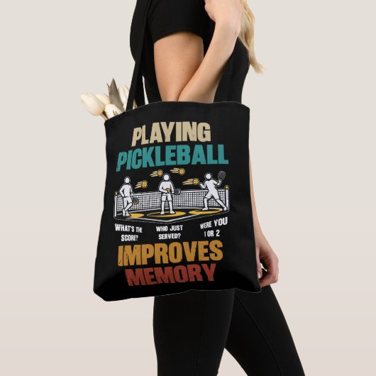 Funny Playing Pickleball Improves Memory Gift Idea Tasche (Von Nahem)