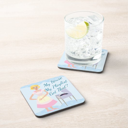 Funny Playlist Sprichwort Getränkeuntersetzer (Rechte Seite)