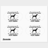 Funny PLOTT HOUND Designs Ovaler Aufkleber (Blatt)