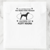 Funny PLOTT HOUND Designs Ovaler Aufkleber (Tasche)