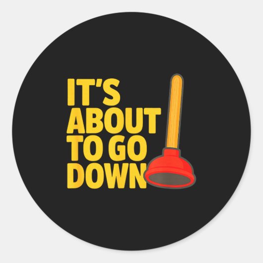 Funny Plumber Art Plumber Pefitters Plunger Humor Runder Aufkleber (Vorderseite)