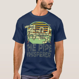 Funny Plumber Der Pipe Whisperer Retro Vintag Dis T-Shirt