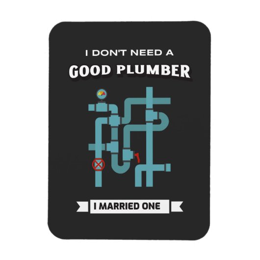 Funny Plumber Ehefrau Ehemann Ehefrau Magnet (Vertikal)