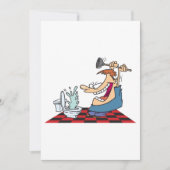Funny Plumber entsperrt Toilette Einladung (Vorderseite)