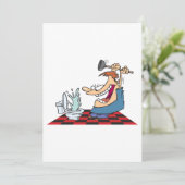 Funny Plumber entsperrt Toilette Einladung (Stehend Vorderseite)