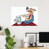 Funny Plumber entsperrt Toilette Poster (Heimbüro)