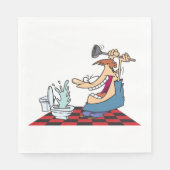 Funny Plumber entsperrt Toilette Serviette (Vorderseite)