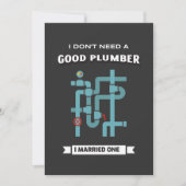 Funny Plumber Feiertagskarte (Vorderseite)