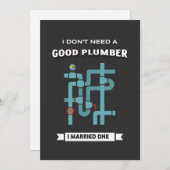Funny Plumber Feiertagskarte (Vorne/Hinten)