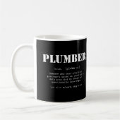 Funny Plumber Geschenk - Wörterbuchdefinition Kaffeetasse (Links)