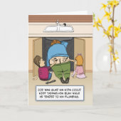 Funny Plumber Hintern Crack Birthday Karte (Gelbe Blume)