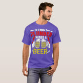 Funny Plumber Joke Beer Drinker Handwerker T-Shirt (Vorne ganz)